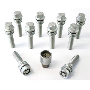 H&R Wielboutenset bolkonisch met bewegende ring R14 M14x1.50 - Lengte 56mm - 10 stuks (bv. Porsche, HR1455607SET