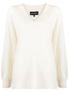 Cynthia Rowley V-neck wool-blend jumper - Blanc