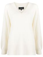 Cynthia Rowley V-neck wool-blend jumper - Blanc - thumbnail