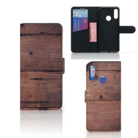 Motorola Moto E6 Plus Book Style Case Old Wood - thumbnail