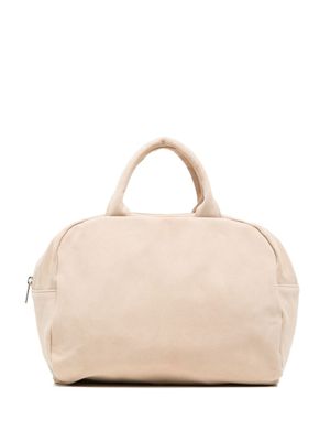 Comme Des Garçons Comme Des Garçons mini sac en daim à fermeture zippée - Tons neutres