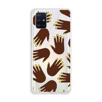 Hands dark: Galaxy A51 4G Transparant Hoesje