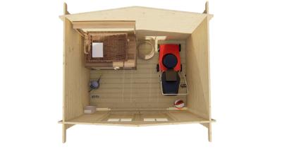 Blokhut - Tuinhuis Robert | 28 mm | vuren bruin geïmpregneerd