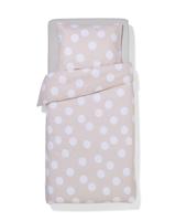 HEMA Dekbedovertrek 140x200/220cm zacht katoen stippen beige (beige)