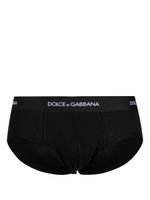 Dolce & Gabbana slip à taille logo - Noir - thumbnail