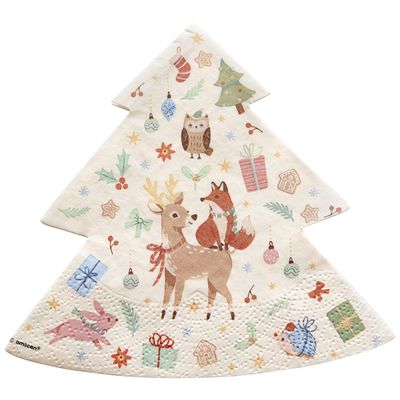 Winter Woodland Kerstboom Servetten (16st)