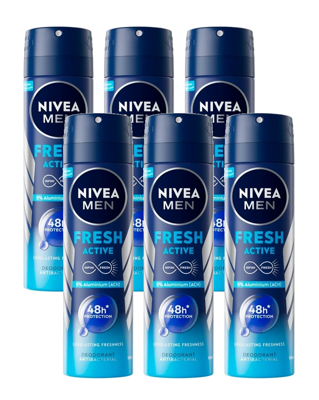 Nivea Men Fresh Active Deodorant Spray Voordeelverpakking Nivea Men Fresh Active Deodorant Spray Voordeelverpakking