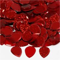 Creativ Company Pailletten, druppel, afm 14x19 mm, rood, 50 gr/ 1 doos