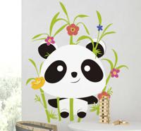 Panda's bloeiende bomen wild dier sticker