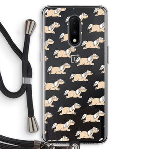 Ponys: OnePlus 7 Transparant Hoesje met koord