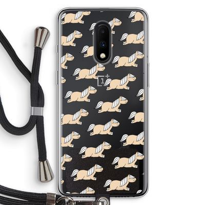 Ponys: OnePlus 7 Transparant Hoesje met koord