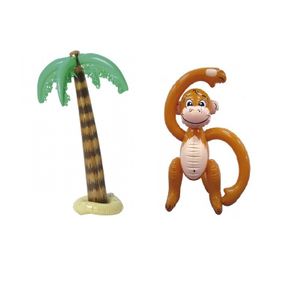 Grote opblaasbare palmboom en aapje   -
