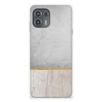 Motorola Edge 20 Lite Bumper Hoesje Wood Concrete