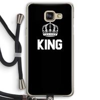 King zwart: Samsung Galaxy A5 (2016) Transparant Hoesje met koord