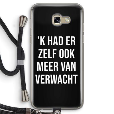 Meer verwacht - Zwart: Samsung Galaxy A5 (2017) Transparant Hoesje met koord