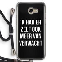 Meer verwacht - Zwart: Samsung Galaxy A5 (2017) Transparant Hoesje met koord