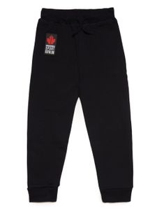 DSQUARED2 KIDS pantalon de jogging en coton à patch logo - Noir