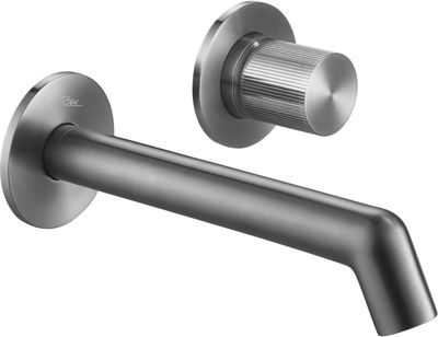 Ben Engraved Line afdekset voor inbouw wastafelkraan gunmetal pvd