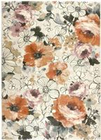 Bloemen Vloerkleed Terra Roos, 160rond - thumbnail