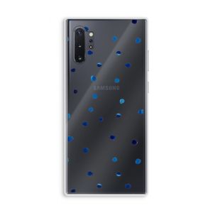 Blauwe stippen: Samsung Galaxy Note 10 Plus Transparant Hoesje