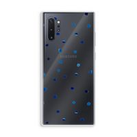 Blauwe stippen: Samsung Galaxy Note 10 Plus Transparant Hoesje Blauwe stippen: Samsung Galaxy Note 10 Plus Transparant Hoesje