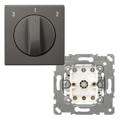 Merten ventilatorschakelaar 3-1-2 antraciet