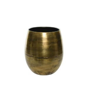 Bloempot goud zink voor kamerplant H25 x D18 cm   -