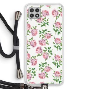 Kleine roosjes: Samsung Galaxy A22 4G Transparant Hoesje met koord