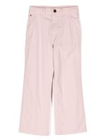 Tommy Hilfiger Junior pantalon droit à broderies - Rose