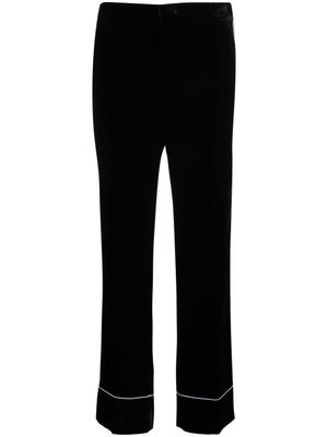 Nº21 pantalon droit court à bords contrastants - Noir