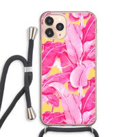 Pink Banana: iPhone 11 Pro Max Transparant Hoesje met koord