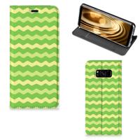 Samsung Galaxy S8 | Hoesje met Magneet | Waves Green
