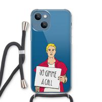Gimme a call: iPhone 13 Transparant Hoesje met koord