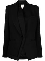 TWP blazer asymétrique Bianca en laine vierge mélangée - Noir