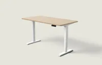 Desktronic HomePro bureau Wit / Bamboe / 160x80 cm