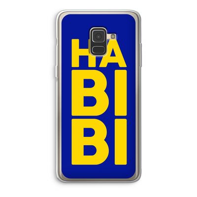 Habibi Blue: Samsung Galaxy A8 (2018) Transparant Hoesje