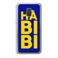 Habibi Blue: Samsung Galaxy A8 (2018) Transparant Hoesje