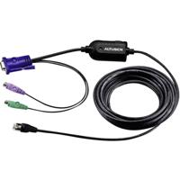 ATEN KVM Adapter [2x PS/2-stekker, VGA-stekker - 1x RJ45-bus] 4.50 m Zwart