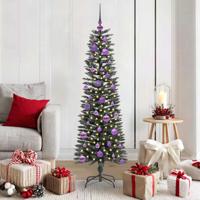 VidaXL Kunstkerstboom met 150 led groen 150 cm pvc en plastic en staal