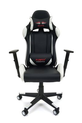 Viking Choice Gamestoel van zwart en wit eco-leer - verstelbaar Viking Choice Gamestoel van zwart en wit eco-leer - verstelbaar