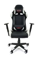 Viking Choice  Gamestoel van zwart en wit eco-leer - verstelbaar - thumbnail