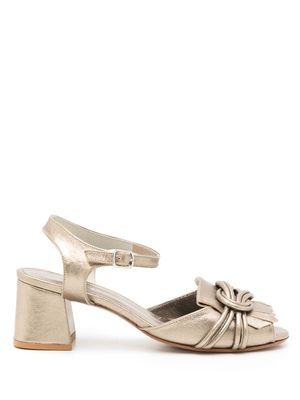 Sarah Chofakian sandales Antonieta 65 mm à franges - Métallisé
