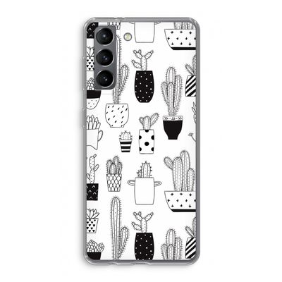Cactusmotief: Samsung Galaxy S21 Transparant Hoesje