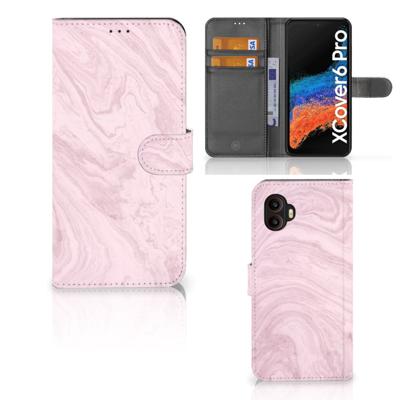 Samsung Galaxy Xcover 6 Pro | Bookcase | Marble Pink - Origineel Cadeau Vriendin