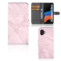 Samsung Galaxy Xcover 6 Pro | Bookcase | Marble Pink - Origineel Cadeau Vriendin Samsung Galaxy Xcover 6 Pro | Bookcase | Marble Pink - Origineel Cadeau Vriendin