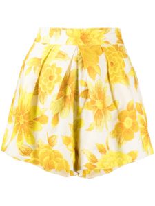 ALEMAIS short en lin Sonny à fleurs - Jaune