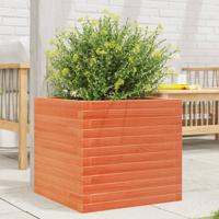 VidaXL Plantenbak 50x50x45,5 cm massief grenenhout wasbruin