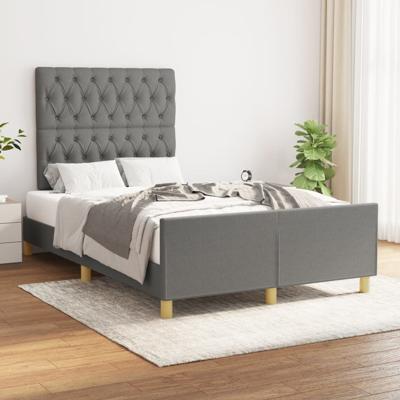 Bedframe zonder matras 120x200 cm stof donkergrijs