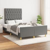 Bedframe zonder matras 120x200 cm stof donkergrijs