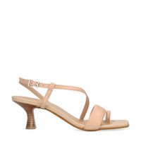 Sacha leren sandalettes beige - thumbnail